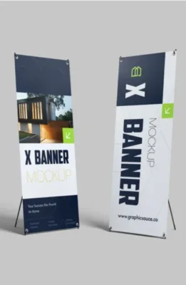 X-Banner bahan Korcin (60x160cm)