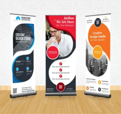 Roll Banner bahan korcin (80x200cm)
