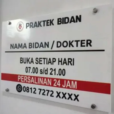 Papan Ruangan Bahan Akrilik Stiker